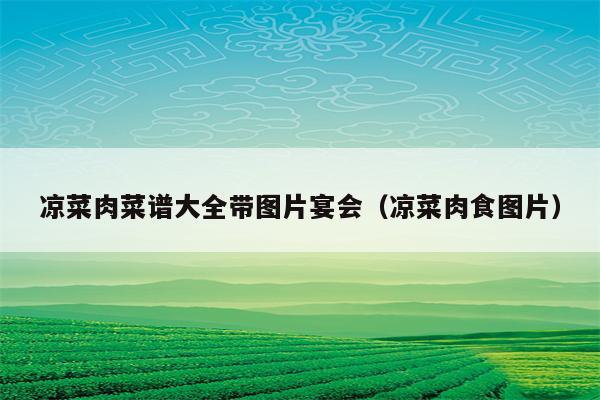 凉菜肉菜谱大全带图片宴会（凉菜肉食图片）
