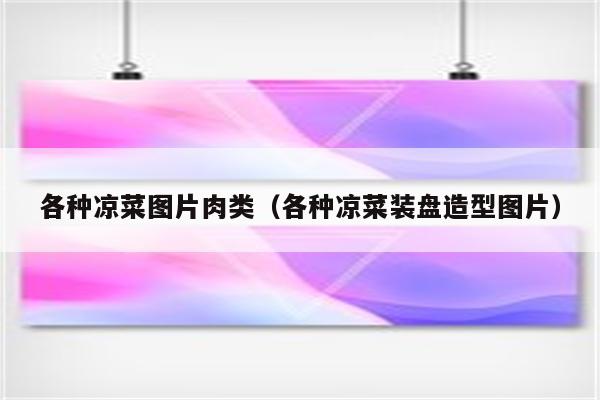 各种凉菜图片肉类（各种凉菜装盘造型图片）