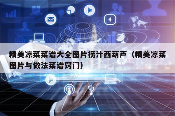 精美凉菜菜谱大全图片捞汁西葫芦（精美凉菜图片与做法菜谱窍门）