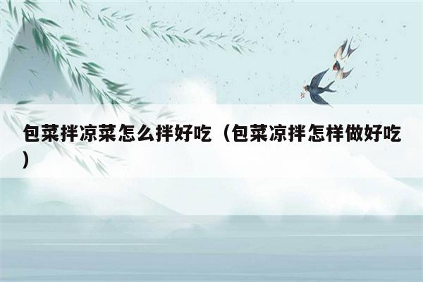 包菜拌凉菜怎么拌好吃（包菜凉拌怎样做好吃）