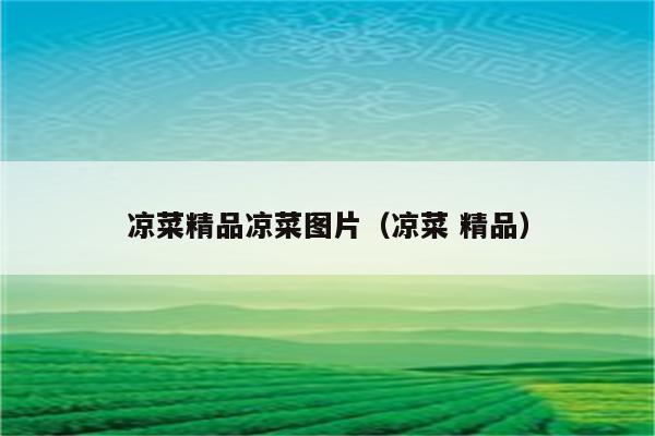 凉菜精品凉菜图片（凉菜 精品）