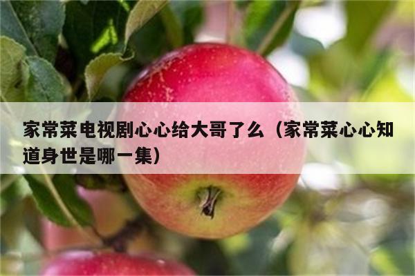 家常菜电视剧心心给大哥了么(家常菜心心知道身世是哪一集)