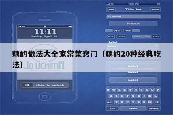 藕的做法大全家常菜窍门(藕的20种经典吃法)